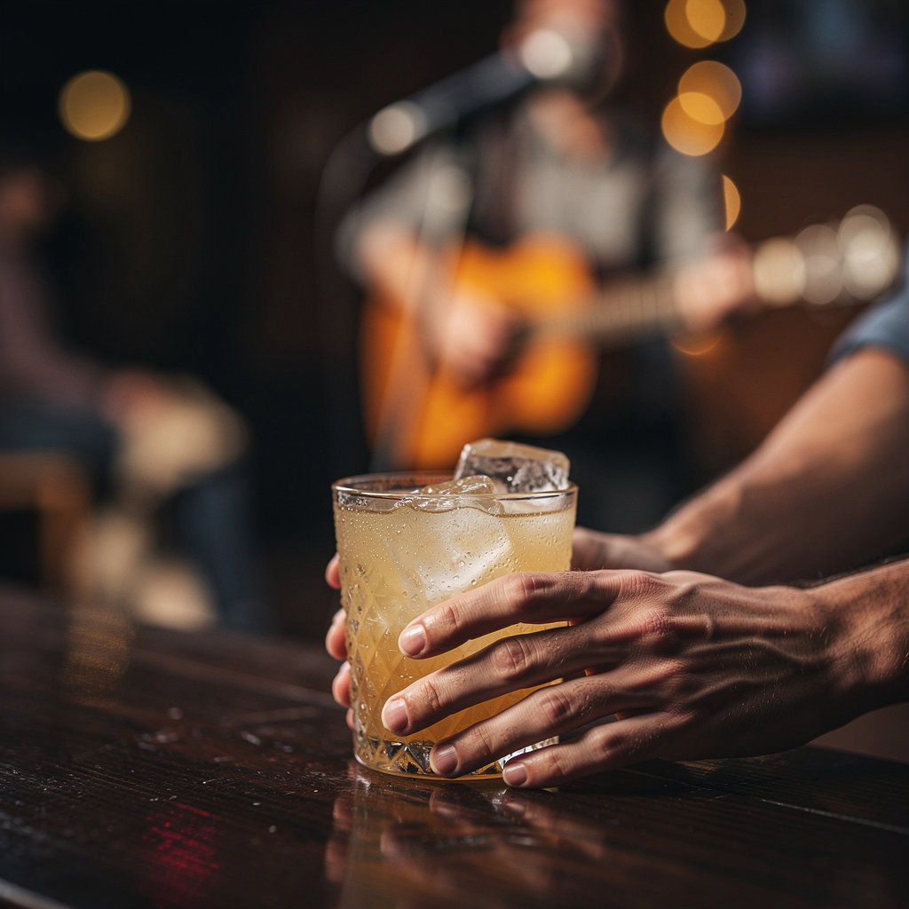 Live music performance at De La Vina Lounge in Santa Barbara, featuring local bands and a vibrant crowd